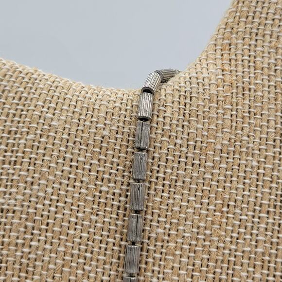 Sterling Silver Textured Ribbed Barrel Bead Clasp Necklace Fashion Jewelry - Picture 12 of 12